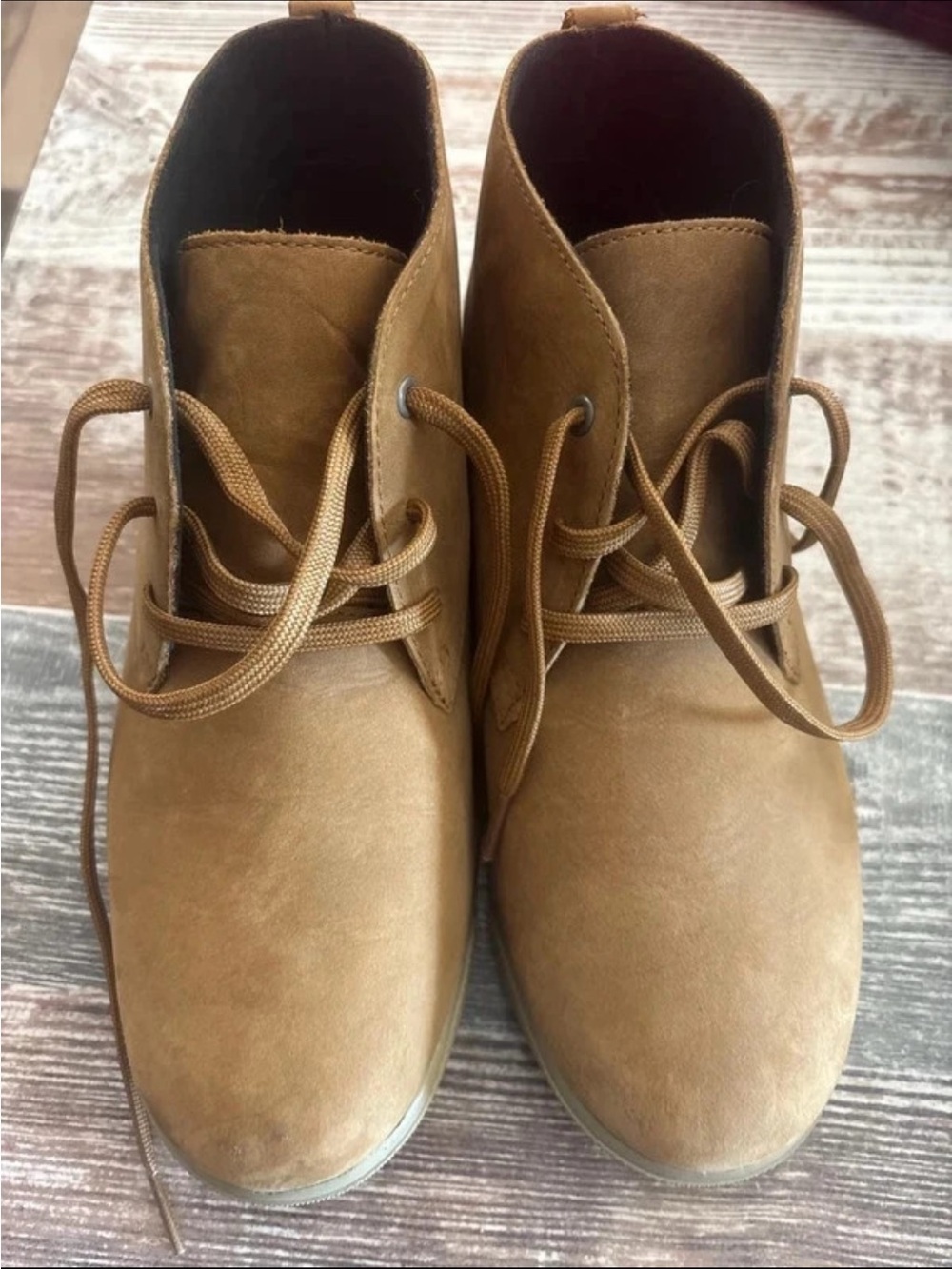 Under Armour Kids Tan Lace-Up Desert Boots
